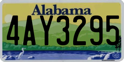 AL license plate 4AY3295