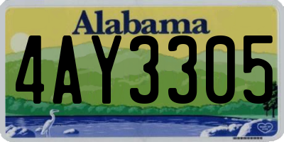 AL license plate 4AY3305