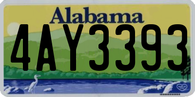 AL license plate 4AY3393
