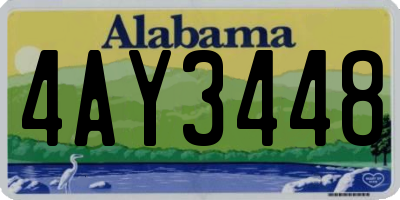 AL license plate 4AY3448