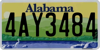 AL license plate 4AY3484