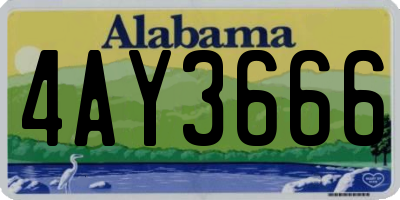 AL license plate 4AY3666