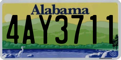 AL license plate 4AY3711