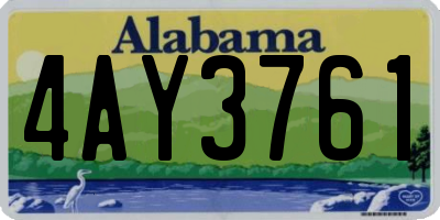 AL license plate 4AY3761
