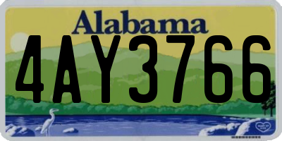 AL license plate 4AY3766