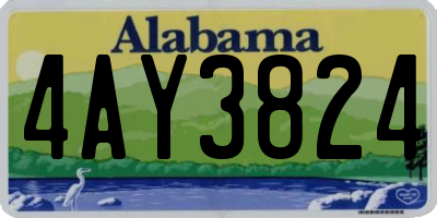 AL license plate 4AY3824