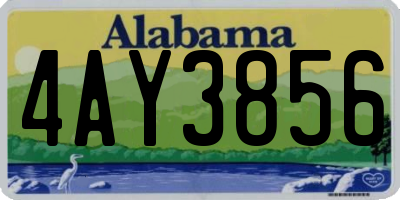 AL license plate 4AY3856