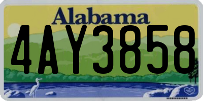 AL license plate 4AY3858