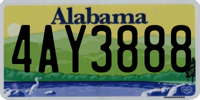AL license plate 4AY3888