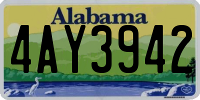 AL license plate 4AY3942