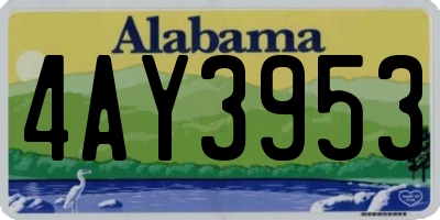AL license plate 4AY3953