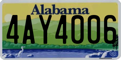 AL license plate 4AY4006