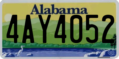 AL license plate 4AY4052