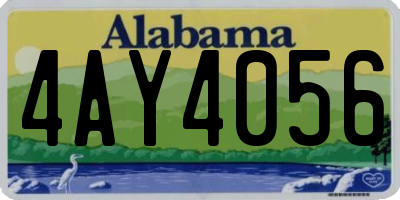 AL license plate 4AY4056