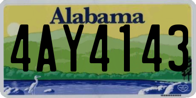 AL license plate 4AY4143