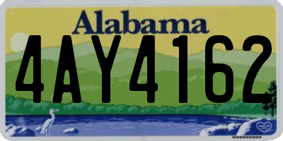 AL license plate 4AY4162