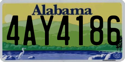 AL license plate 4AY4186