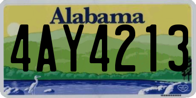 AL license plate 4AY4213