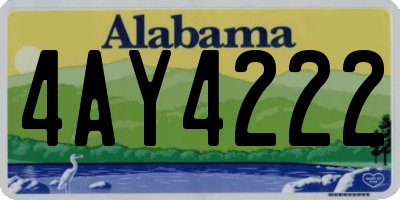 AL license plate 4AY4222