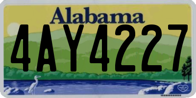 AL license plate 4AY4227