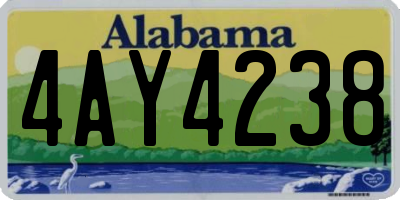 AL license plate 4AY4238