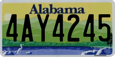 AL license plate 4AY4245