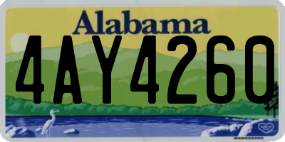 AL license plate 4AY4260