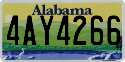 AL license plate 4AY4266