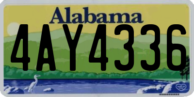 AL license plate 4AY4336