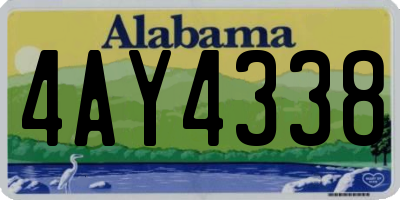AL license plate 4AY4338