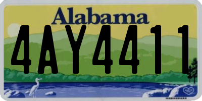AL license plate 4AY4411