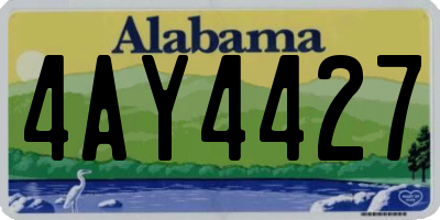 AL license plate 4AY4427