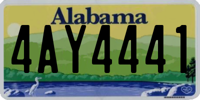 AL license plate 4AY4441