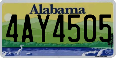 AL license plate 4AY4505