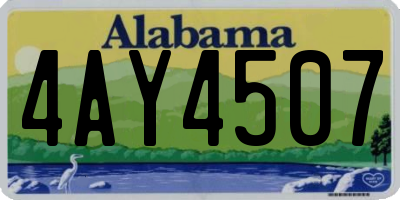 AL license plate 4AY4507
