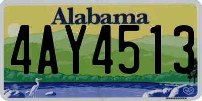 AL license plate 4AY4513