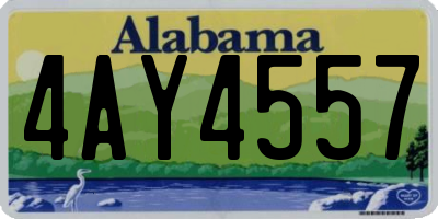 AL license plate 4AY4557