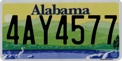 AL license plate 4AY4577
