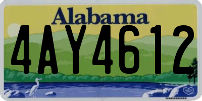 AL license plate 4AY4612