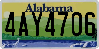 AL license plate 4AY4706