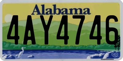AL license plate 4AY4746