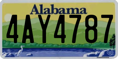 AL license plate 4AY4787