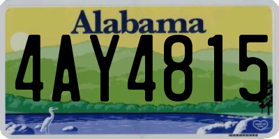 AL license plate 4AY4815