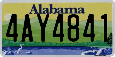 AL license plate 4AY4841