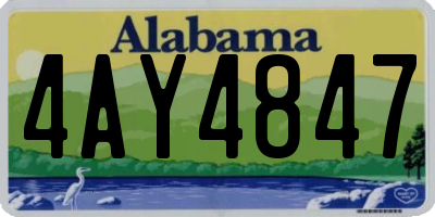 AL license plate 4AY4847