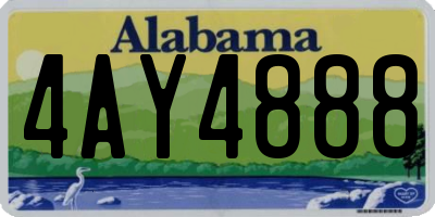 AL license plate 4AY4888