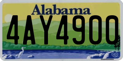 AL license plate 4AY4900