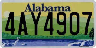 AL license plate 4AY4907