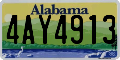 AL license plate 4AY4913