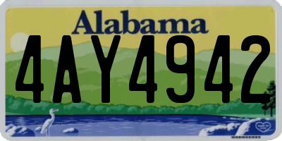 AL license plate 4AY4942
